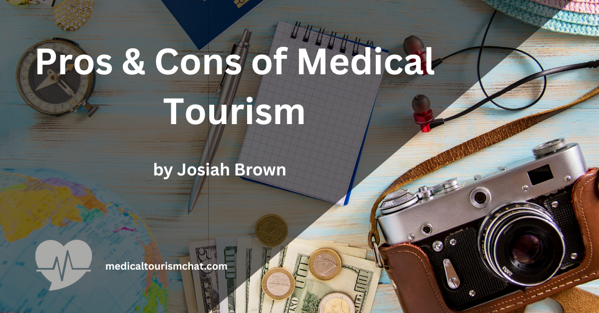 Patient and consultant reviewing the pros and cons of medical tourism together